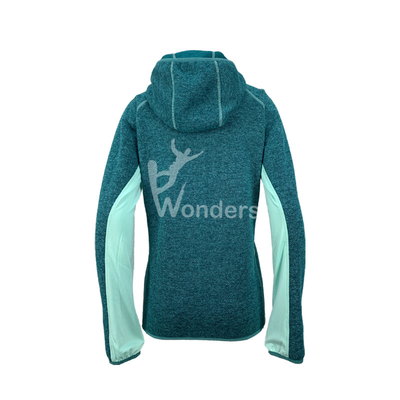 Ladies Fashion Windproof Softshell Jackets Hybrid Sweatshirt Jacket 100% Polyester