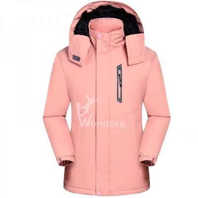 Women' S Sports Ski Jackets Mountain Windproof Winter Coat With Detachable Hood