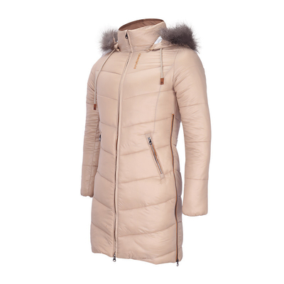 Women's Insulated Padded Puffer Parka Coat With Fur Hood OEM