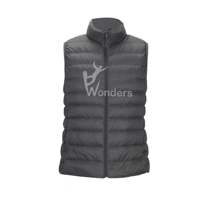 Duck Down Men's Lightweight Puffer Vest Packable Puffer Black Vest 100% Nylon