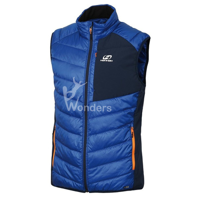 Padded Sleeveless Mens Lightweight Down Vest 100% Nylon