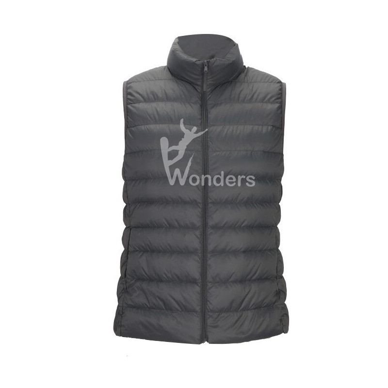 Duck Down Men's Lightweight Puffer Vest Packable Puffer Black Vest 100% Nylon